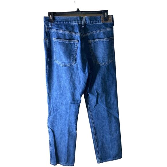 Kirkland Signature Denim Men 32x34 Straight Zip Fly Med Wash Pockets Blue Jeans - Picture 2 of 9